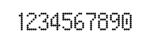 5×9数字点阵字体 ddN59AA0188