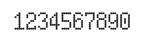 5×9数字点阵字体 ddN59AA0190