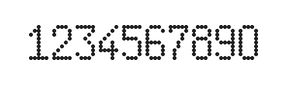 5×9数字点阵字体 ddN59AA0191