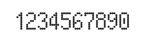 5×9数字点阵字体 ddN59AA0192