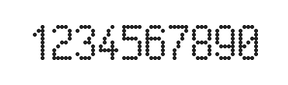 5×9数字点阵字体 ddN59AA0193