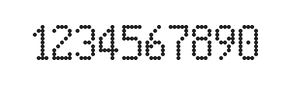 5×9数字点阵字体 ddN59AA0194
