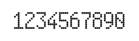 5×9数字点阵字体 ddN59AA0195
