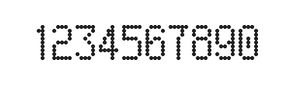 5×9数字点阵字体 ddN59AA0200