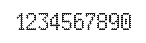 5×9数字点阵字体 ddN59AA0203