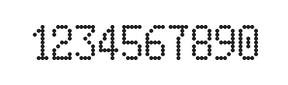 5×9数字点阵字体 ddN59AA0204