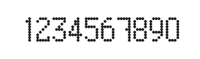 5×9数字点阵字体 ddN59AA0215