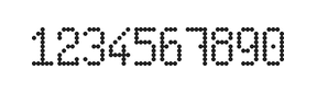 5×9数字点阵字体 ddN59AA0216