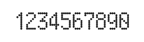 5×9数字点阵字体 ddN59AA0222