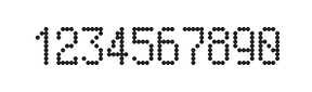 5×9数字点阵字体 ddN59AA0223
