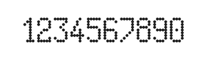 5×9数字点阵字体 ddN59AA0224