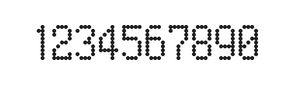 5×9数字点阵字体 ddN59AA0226