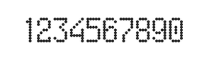 5×9数字点阵字体 ddN59AA0228