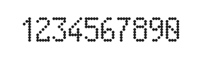 5×9数字点阵字体 ddN59AA0231