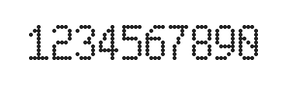 5×9数字点阵字体 ddN59AA0233