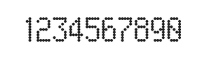 5×9数字点阵字体 ddN59AA0236