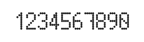 5×9数字点阵字体 ddN59AA0240