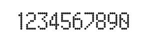 5×9数字点阵字体 ddN59AA0241