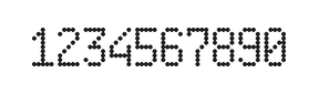 5×9数字点阵字体 ddN59AA0253