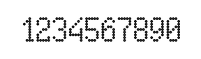 5×9数字点阵字体 ddN59AA0254