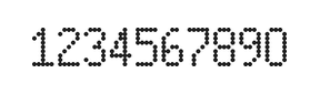 5×9数字点阵字体 ddN59AA0256