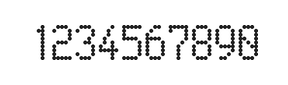 5×9数字点阵字体 ddN59AA0258