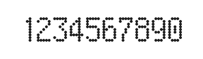 5×9数字点阵字体 ddN59AA0275