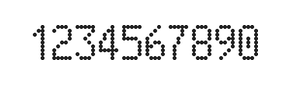 5×9数字点阵字体 ddN59AA0278