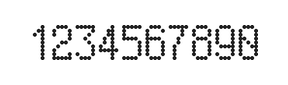 5×9数字点阵字体 ddN59AA0279