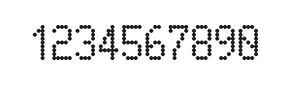 5×9数字点阵字体 ddN59AA0280