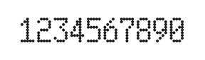 5×9数字点阵字体 ddN59AA0283