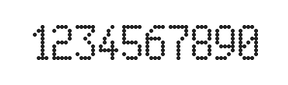 5×9数字点阵字体 ddN59AA0287