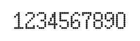 5×9数字点阵字体 ddN59AA0290