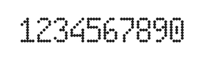 5×9数字点阵字体 ddN59AA0291