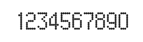 5×9数字点阵字体 ddN59AA0292