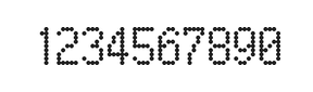 5×9数字点阵字体 ddN59AA0294