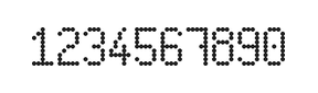 5×9数字点阵字体 ddN59AA0298
