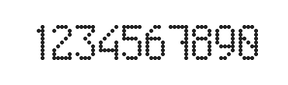 5×9数字点阵字体 ddN59AA0306