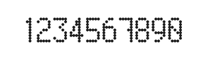 5×9数字点阵字体 ddN59AA0307
