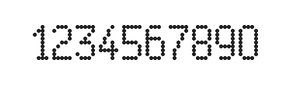 5×9数字点阵字体 ddN59AA0308
