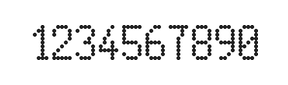 5×9数字点阵字体 ddN59AA0309
