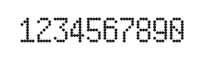 5×9数字点阵字体 ddN59AA0311