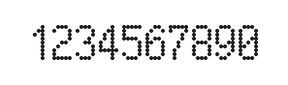 5×9数字点阵字体 ddN59AA0318