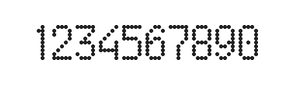 5×9数字点阵字体 ddN59AA0320