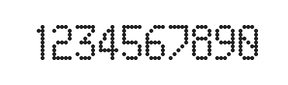 5×9数字点阵字体 ddN59AA0325