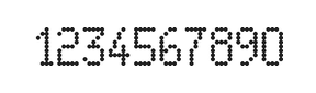 5×9数字点阵字体 ddN59AA0327