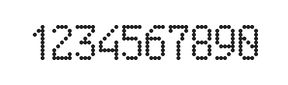 5×9数字点阵字体 ddN59AA0328