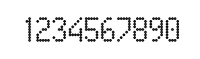 5×9数字点阵字体 ddN59AA0330