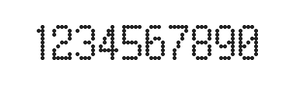 5×9数字点阵字体 ddN59AA0336