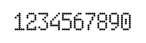5×9数字点阵字体 ddN59AA0340